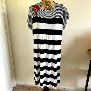 Calvin Klein Rise Embroidery T-Shirt Dress Sz XL